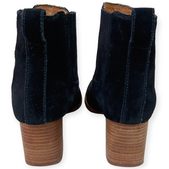 Madewell SZ 8.5 Kat Classic Heeled Chelsea Boot in Black Suede $178 - Picture 5 of 9